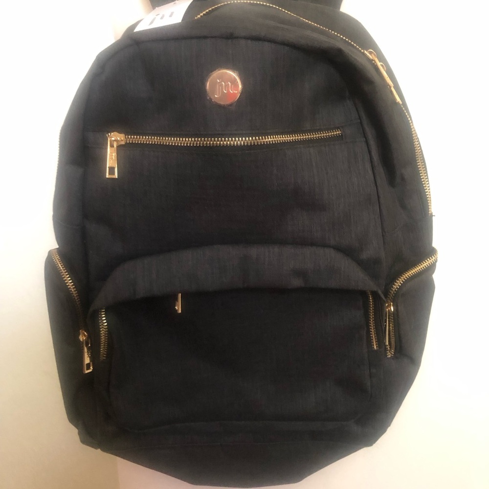 Backpack Dark Gray with Gold Accents